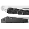 Sikkerhedskamerasystem, 5MP opløsning, 8-kanals videoindgang, MicroSD-lagring,8CH NVR 4Pcs Kamera-b, 1T