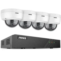 Sikkerhedskamerasystem, 5MP opløsning, 8-kanals videoindgang, MicroSD-lagring,8CH NVR 4Pcs Kamera-a, Ingen
