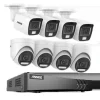 Sikkerhedskamerasystem, 5MP højopløsningskvalitet, 8CH DVR med nattevision,8CH DVR 8Pcs Kits-a, 4T
