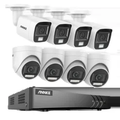 Sikkerhedskamerasystem, 5MP højopløsningskvalitet, 8CH DVR med nattevision,8CH DVR 8Pcs Kits-a, 4T