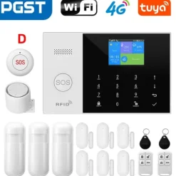 Sikkerhedssensor, Trådløs forbindelse, Smart home integration,4G WiFi Kit D, EU Stik