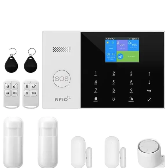 Sikkerhedssensor, Trådløs forbindelse, Smart home integration,4G WiFi Kit B, EU Stik