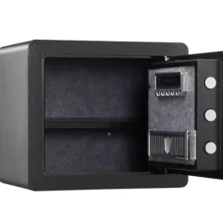 Sikkerhedsskab 1,2 kubikfod med digitalt tastatur og nøgler. Beskyt penge, smykker og dokumenter hjemme eller på hotellet. 15,8x11,8x13,8