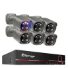 Sikkerhedssystem, 8 Kanaler, 4K IP Kameraer,Ingen indbygget HDD, 8CH 6Stk 8MP Kamera