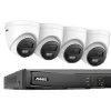 Sikkerhedssystem, 16CH 4K POE NVR, Menneske- og Køretøjs IP Kamera, 8CH 4PCS NVR Kit, Ingen