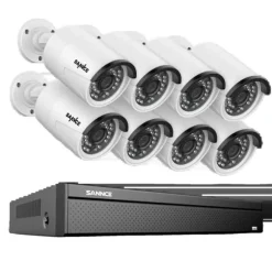 Sikkerhedssystem, 5MP HD opløsning, natvisionsteknologi, Ingen, 16CH 8 stk 5MP