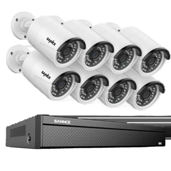 Sikkerhedssystem, 5MP HD opløsning, natvisionsteknologi, Ingen, 16CH 8 stk 5MP