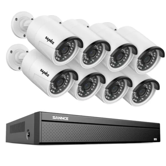Sikkerhedssystem, 5MP HD opløsning, natvisionsteknologi, Ingen, 16CH 8 stk 5MP