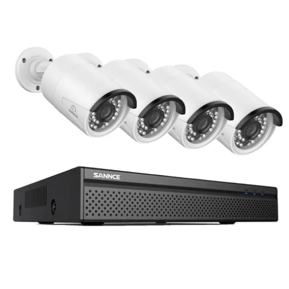 Sikkerhedssystem, 5MP HD opløsning, natvisionsteknologi, 2T, 8CH 4 stk 8MP