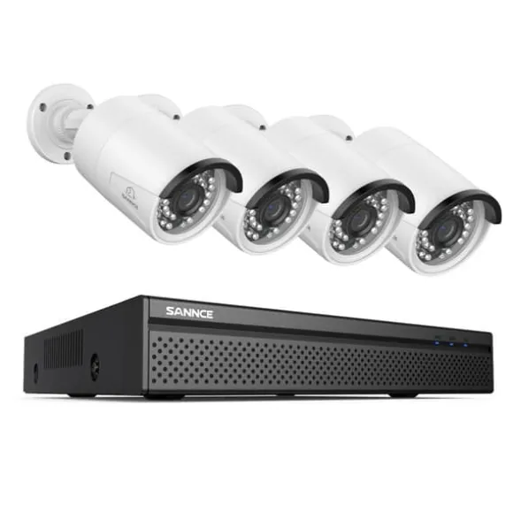 Sikkerhedssystem, 5MP HD opløsning, natvisionsteknologi, 2T, 8CH 4 stk 8MP