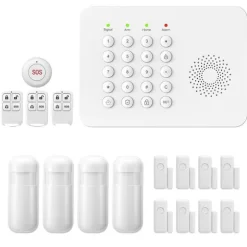Sikkerhedssystem, Trådløs forbindelse, Smart Home-kompatibilitet,EU Stik, A02 GSM Kit E
