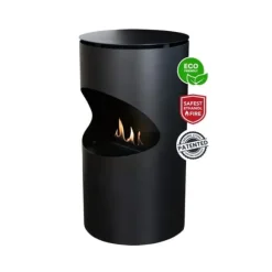 Silo mobil bio-ethanol pejs - rund pejs - fritstående pejs - humør pejs - 2 KW varme