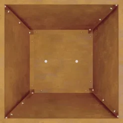 Søjle Plantekasse 2 pcs - Trapezoidalt design | Farve: Sølv | Størrelse: 35x35x73 cm