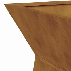 Søjle Plantekasse 2 pcs - Trapezoidalt design | Farve: Sølv | Størrelse: 35x35x73 cm
