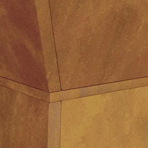 Søjle Plantekasse 2 pcs - Trapezoidalt design | Farve: Sølv | Størrelse: 35x35x73 cm