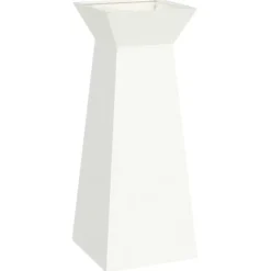 Søjle Plantekasse 2 stk - Moderne Design i Stål | Størrelse: 40x40x100 cm | Farve: Hvid