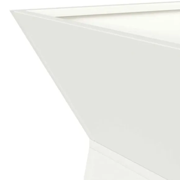 Søjle Plantekasse 2 stk - Moderne Design i Stål | Størrelse: 40x40x100 cm | Farve: Hvid