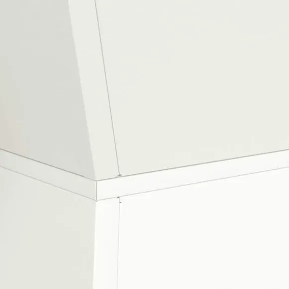Søjle Plantekasse 2 stk - Moderne Design i Stål | Størrelse: 40x40x100 cm | Farve: Hvid