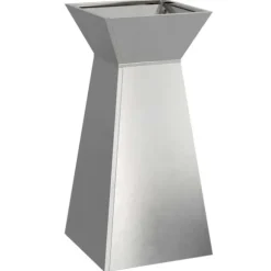 Søjle Plantekasse 2 stk - Moderne Trapezoidalt Design | Farve: Sølv | Størrelse: 35x35x73 cm
