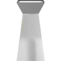 Søjle Plantekasse i stål – Moderne trapezoid design | Størrelse: 35x35x73 cm | Farve: Sølv