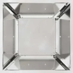 Søjle Plantekasse i stål – Moderne trapezoid design | Størrelse: 35x35x73 cm | Farve: Sølv