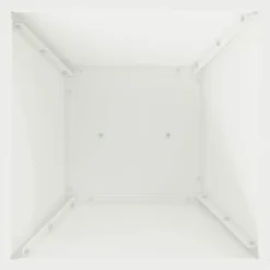 Søjle Plantekasse i Stål - Trapezoidal Design | Farve: Hvid | Størrelse: 35x35x73 cm