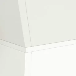 Søjle Plantekasse i Stål - Trapezoidal Design | Farve: Hvid | Størrelse: 35x35x73 cm