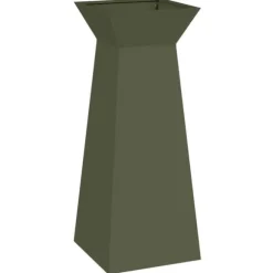Søjle Plantekasse 2-pak - Trapezoidal Design | Farve: Olivengrøn | Størrelse: 40x40x100 cm