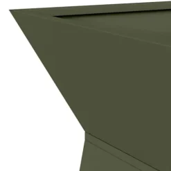 Søjle Plantekasse 2-pak - Trapezoidal Design | Farve: Olivengrøn | Størrelse: 40x40x100 cm