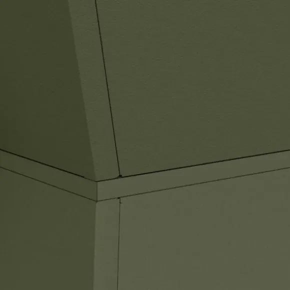 Søjle Plantekasse 2-pak - Trapezoidal Design | Farve: Olivengrøn | Størrelse: 40x40x100 cm