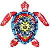 Skildpadde jern Vægskilt Have Ornament 21,5x20cm - Rød