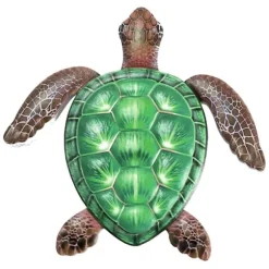Skildpadde Vægskilt Have Ornament 30,3x28x1,8cm - Grøn