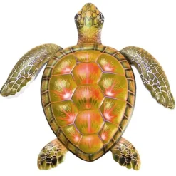 Skildpadde Vægskilt Have Ornament 30,3x28x1,8cm - Gul
