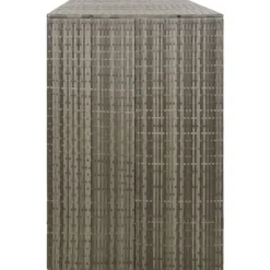 Skjul för tre soptunnor i konstrotting - Trädgårdsförvaring | Färg: Grå | Storlek: 207x80x117 cm