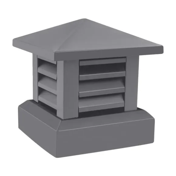 Skorstenhætte, Rustfrit Aluminiumlegering, Vejrbeskyttelse,Mørk Grå