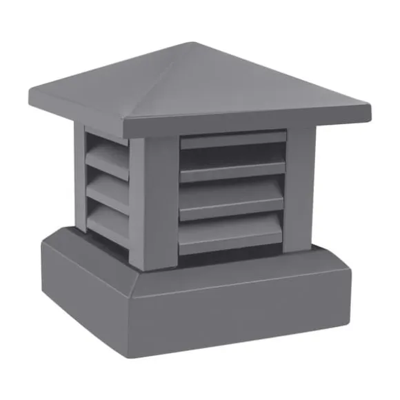 Skorstenhætte, Rustfrit Aluminiumlegering, Vejrbeskyttelse,Mørk Grå