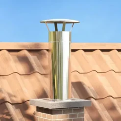 Skorstenshoved Forlængelse i Rustfrit Stål – Moderne Ventilation | Farve: Sølv | Størrelse: 31x31x50 cm