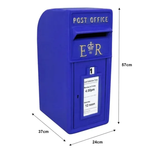 Skotsk Postkasse - Blå | Royal Mailbox med Lås Bryllupspynt Dekorationer til Barnedåb Dekorationer til Haven Dekorationer til Haven Begivenheder Briti | CDON