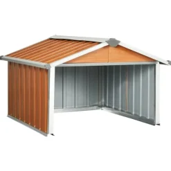 Skure & Redskabsskure - Living garage til robotplæneklipper 92x97x63 cm galvaniseret stål brun