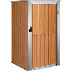 Skure & Redskabsskure - Living redskabsskur til haven 88x89x161 cm galvaniseret stål brun