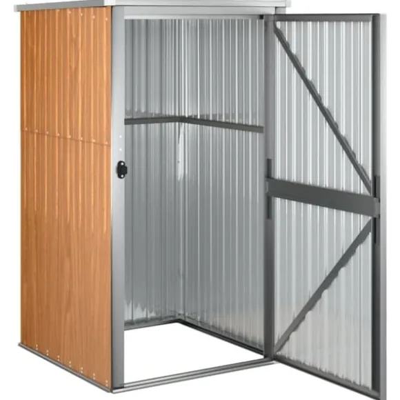 Skure & Redskabsskure - Living redskabsskur til haven 88x89x161 cm galvaniseret stål brun
