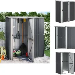 Skure & Redskabsskure - Living haveskur 180,5x97x209,5 galvaniseret stål antracitgrå