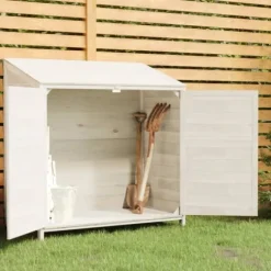 Skure & Redskabsskure - Living haveskur 102x52x112 cm massivt grantræ hvid