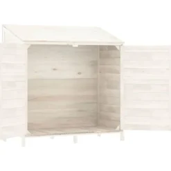 Skure & Redskabsskure - Living haveskur 102x52x112 cm massivt grantræ hvid