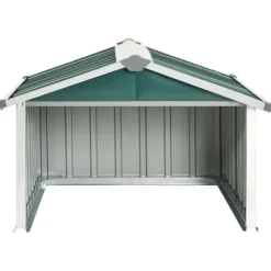 Skure & Redskabsskure - Living garage til robotplæneklipper 92x97x63 cm galvaniseret stål grøn