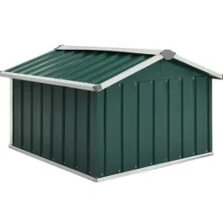 Skure & Redskabsskure - Living garage til robotplæneklipper 92x97x63 cm galvaniseret stål grøn