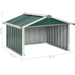 Skure & Redskabsskure - Living garage til robotplæneklipper 92x97x63 cm galvaniseret stål grøn