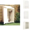 Skure & Redskabsskure - Living haveskur 55x52x112 cm massivt grantræ hvid