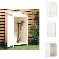 Skure & Redskabsskure - Living haveskur 55x52x112 cm massivt grantræ hvid