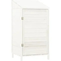 Skure & Redskabsskure - Living haveskur 55x52x112 cm massivt grantræ hvid